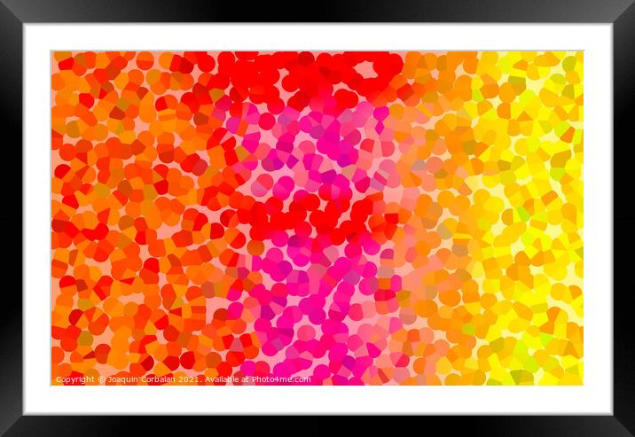 Abstract background composed of multiple glued balls of various  Framed Mounted Print by Joaquin Corbalan