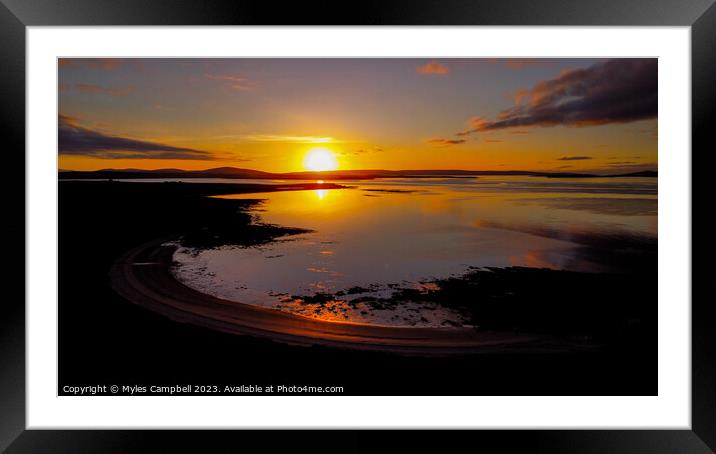 Orkney sunset  Framed Mounted Print by Myles Campbell