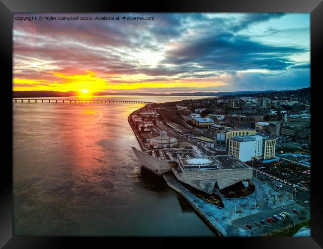 River Tay at sunset Framed Print by Myles Campbell