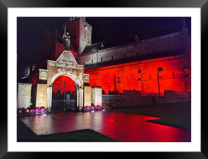 St Magnus Cathedral remembers Framed Mounted Print by Myles Campbell