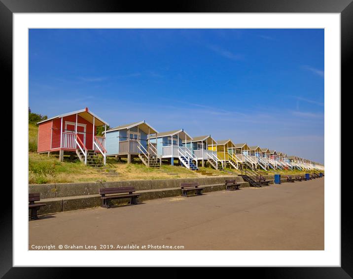 Beach Huts  Framed Mounted Print by Graham Long