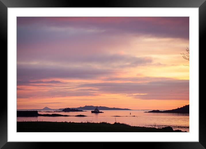 Sunrise in Dalgety Bay Framed Mounted Print by Richard Newton