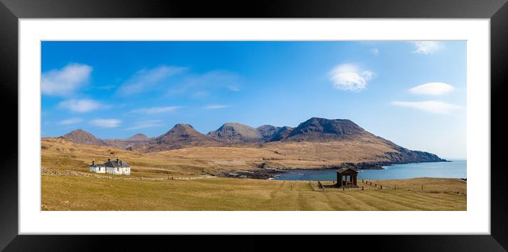 Harris Bay on the Isle of Rum Framed Mounted Print by Richard Newton