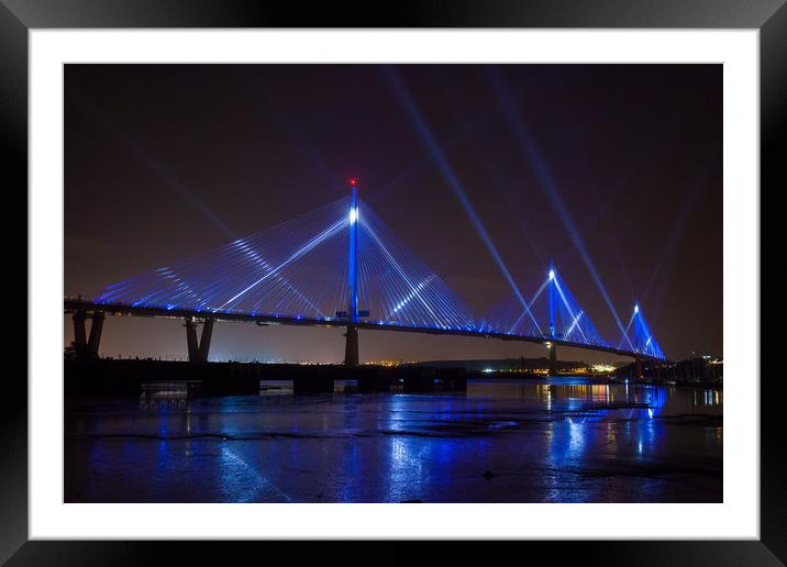 Queensferry Crossing Saltire  Framed Mounted Print by Richard Newton