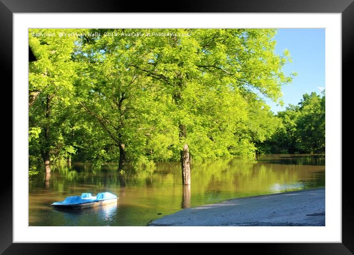 The flooding at Ft Gibson Lake has begun. Framed Mounted Print by Kathleen Wells - Stalla