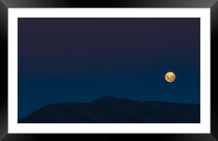 Coronet Peak Moonrise  Framed Mounted Print by Renato Junior