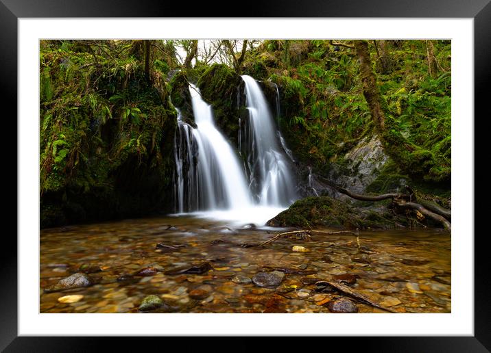 Welsh Waterfall Framed Mounted Print by Nick Hunt