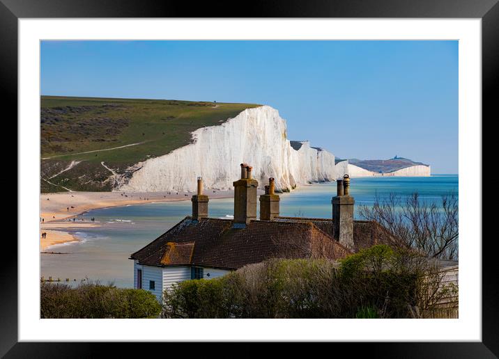 The Seven Sisters at Cuckmere Haven Framed Mounted Print by Nick Hunt