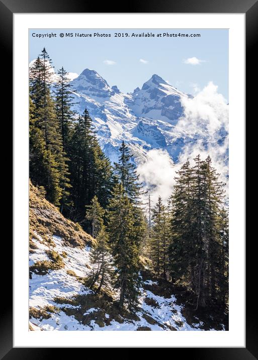 Swiss Alps Framed Mounted Print by Mike C.S.