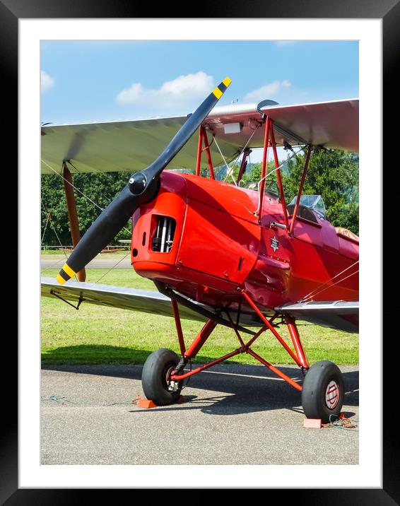 De Havilland DH.82 Tiger Moth   Framed Mounted Print by Mike C.S.