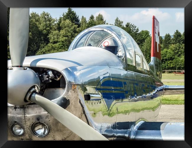 Pilatus P-3 Aircraft   Framed Print by Mike C.S.