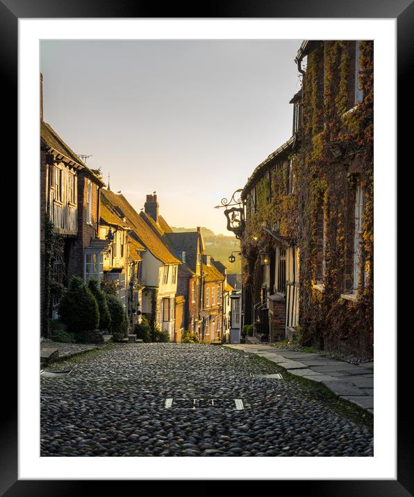 Golden hour at the Mermaid Street  Framed Mounted Print by Lubos Fecenko