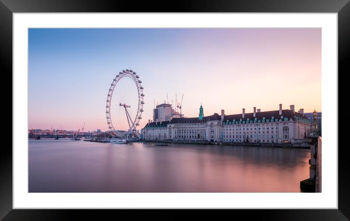 London Eye Framed Mounted Print by Lubos Fecenko