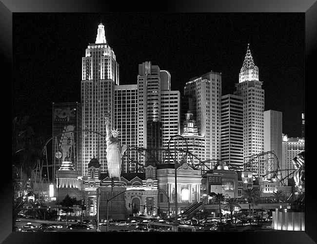 New York, New York at night Framed Print by Simon Marshall