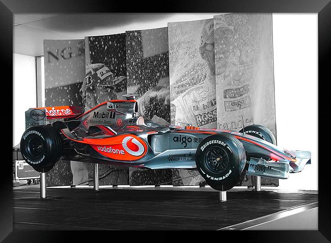 McLaren Formula One Car Framed Print by Simon Marshall
