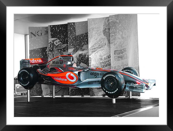 McLaren Formula One Car Framed Mounted Print by Simon Marshall