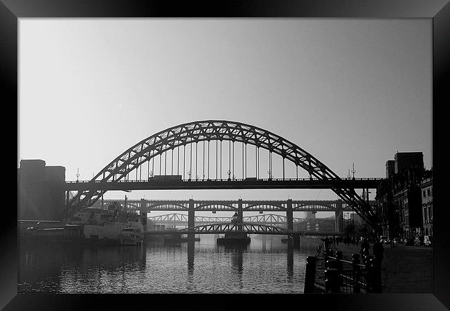 Tyne Bridges Framed Print by Simon Marshall