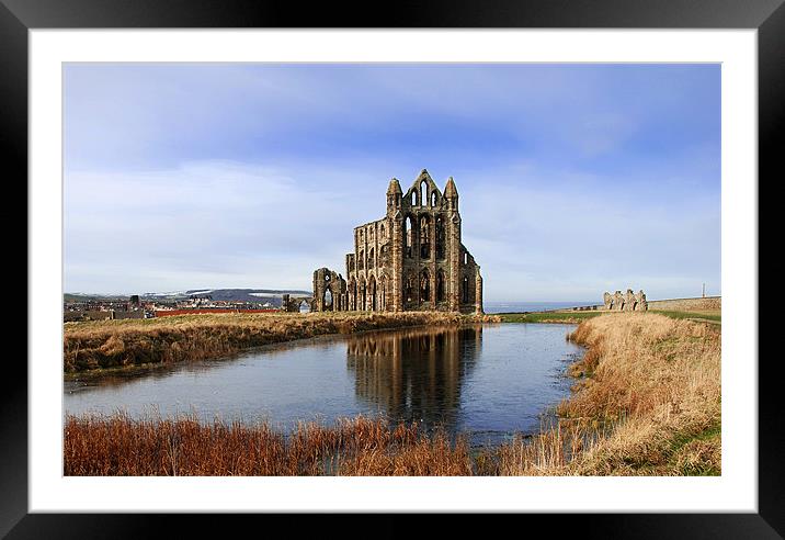 Whitby Abbey in North Yorkshire Framed Mounted Print by Simon Marshall