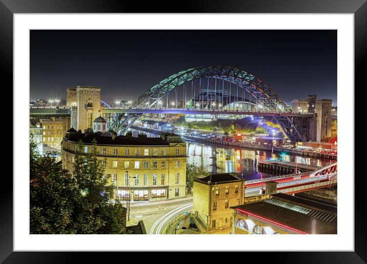 Tyne Bridge Newcastle Upon Tyne Framed Mounted Print by Kevin Sloan
