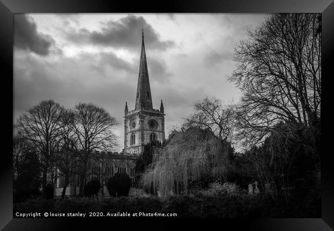 Church of the Holy Trinity, Stratford-upon-Avon Framed Print by louise stanley