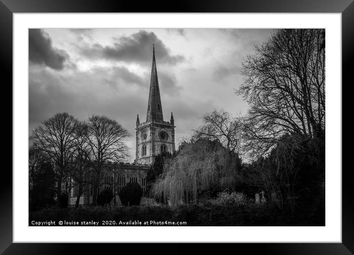 Church of the Holy Trinity, Stratford-upon-Avon Framed Mounted Print by louise stanley