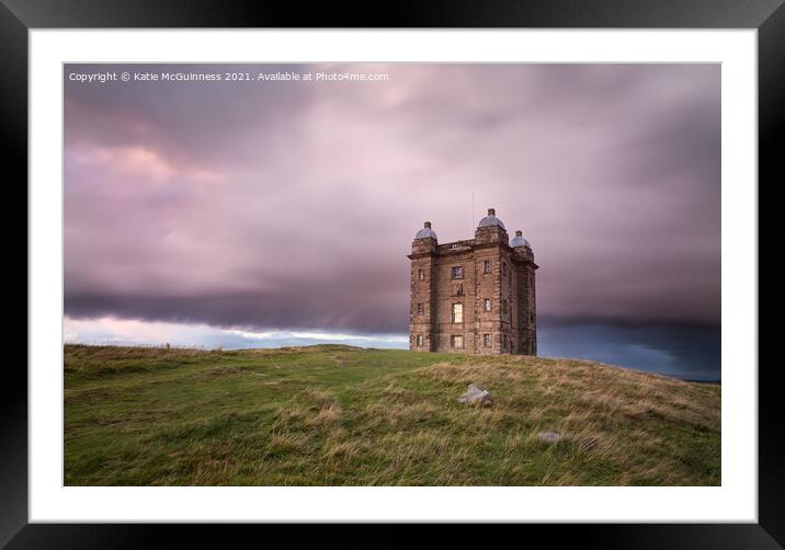 Dramatic storm clouds at Lyme Park Framed Mounted Print by Katie McGuinness
