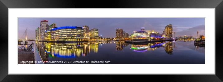 Media City, Salford Quays Panorama Framed Mounted Print by Katie McGuinness