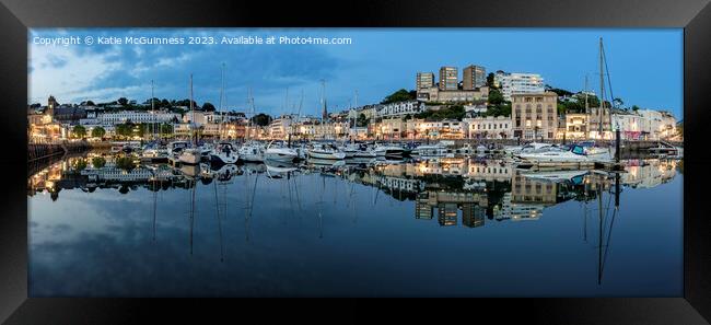 Torquay Harbour reflections Framed Print by Katie McGuinness