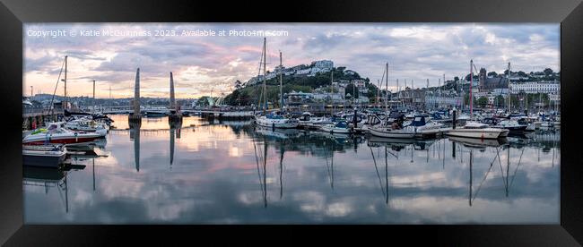 Torquay Marina Reflections Framed Print by Katie McGuinness