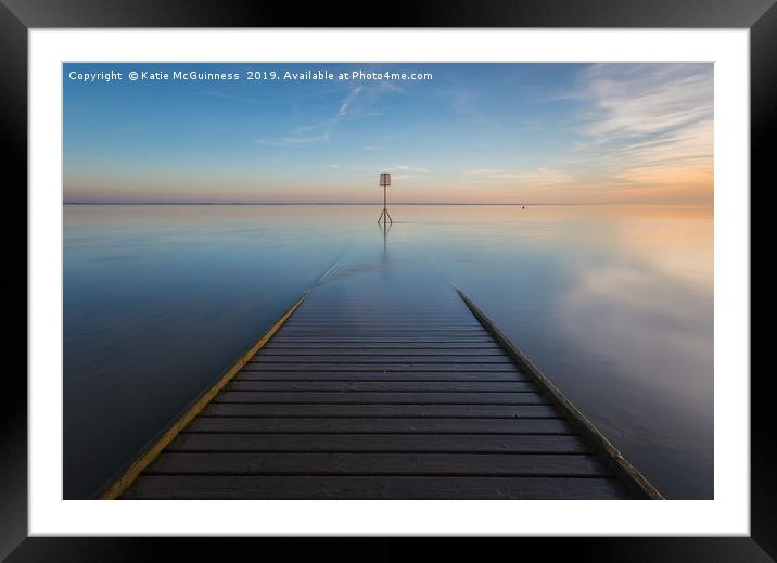 Lytham Jetty Tranquil Sunset Framed Mounted Print by Katie McGuinness
