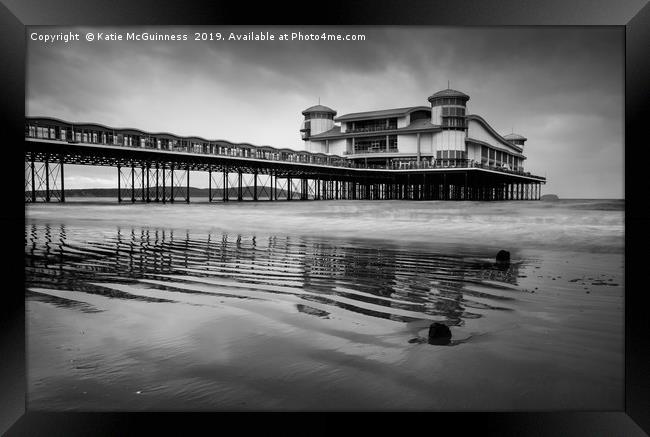 Weston Super Mare Grand Pier Framed Print by Katie McGuinness
