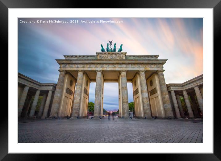 Brandenburg Gate, Berlin Framed Mounted Print by Katie McGuinness
