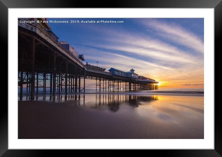 Blackpool Central Pier at sunset Framed Mounted Print by Katie McGuinness