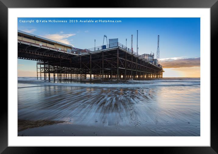 Blackpool South Pier Sunset Framed Mounted Print by Katie McGuinness