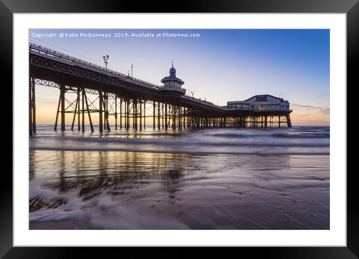 Blackpool North Pier at Sunset Framed Mounted Print by Katie McGuinness