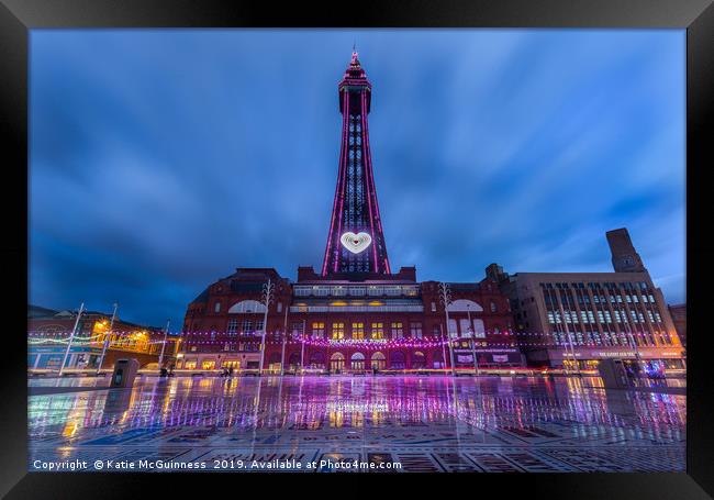 Blackpool Tower and illuminations Framed Print by Katie McGuinness