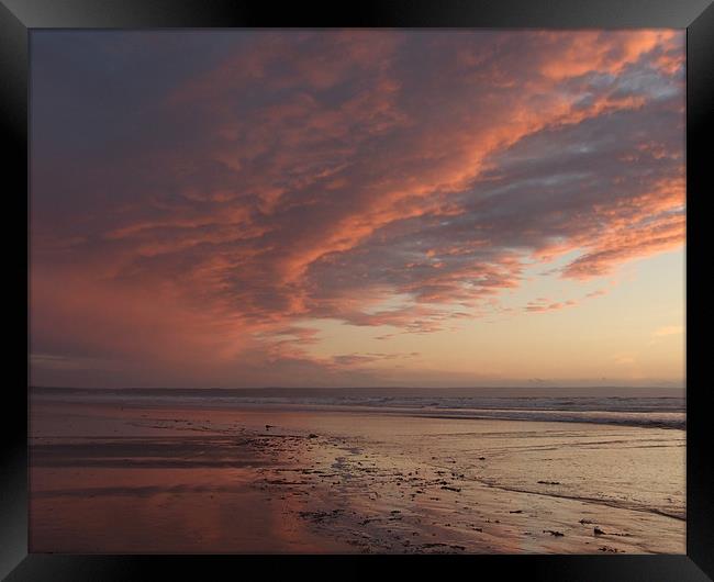 Red Sky Framed Print by Mark Langworthy