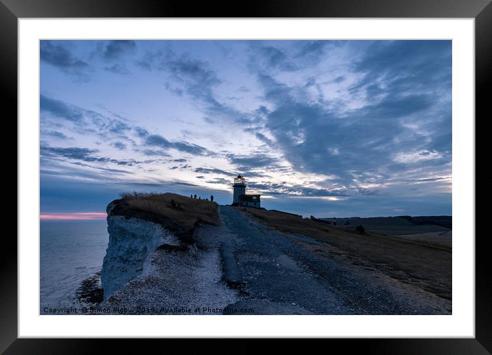 Belle Tout Lighthouse Framed Mounted Print by Simon Rigby