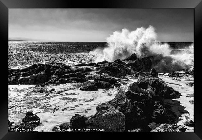 The power of the sea Framed Print by Simon Rigby