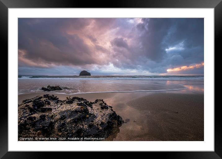 Moody Sunset Framed Mounted Print by Warren Wise