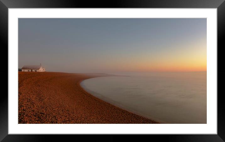 Sunrise at Shingle Street in Suffolk Framed Mounted Print by Robbie Spencer