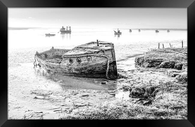 Old Boat at Orford in Suffolk Framed Print by Robbie Spencer