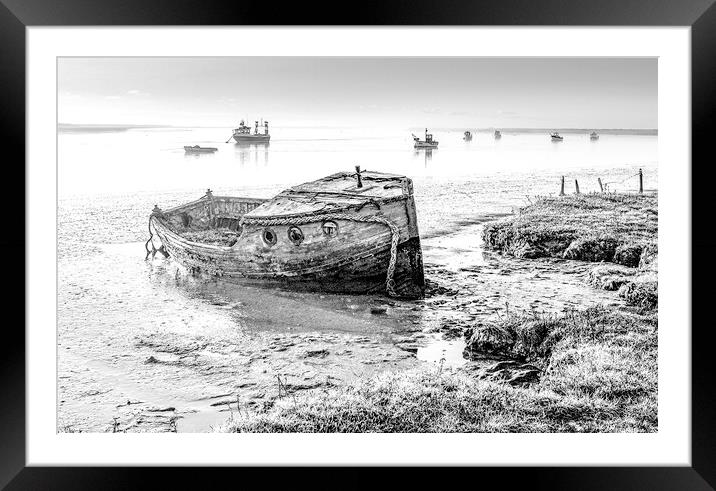 Old Boat at Orford in Suffolk Framed Mounted Print by Robbie Spencer