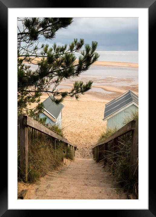 Beach Huts at Wells Next The Sea Framed Mounted Print by Robbie Spencer