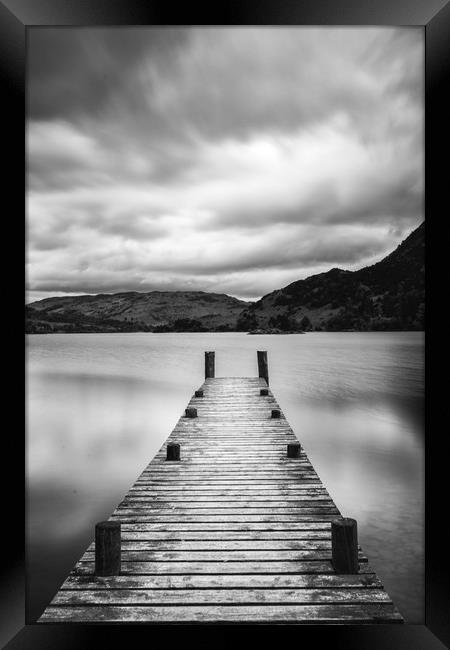 Ullswater Lake District jetty Framed Print by Robbie Spencer