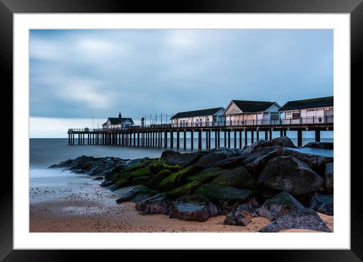 Southwold Pier at sunrise Framed Mounted Print by Robbie Spencer