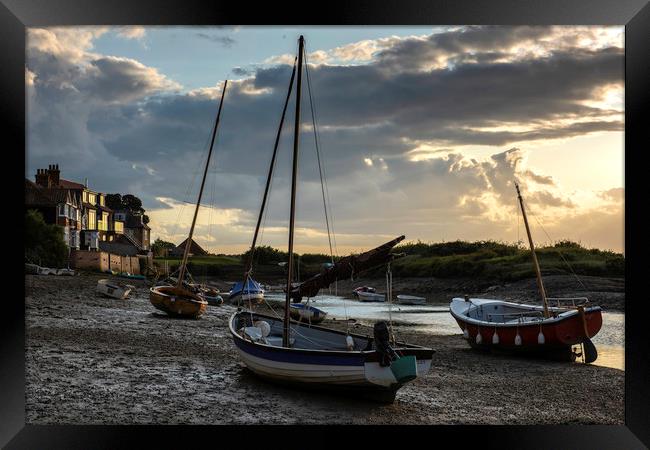 Burnham Overy Staithe at sunset Framed Print by Robbie Spencer