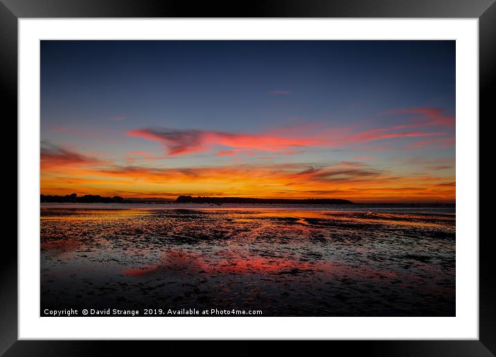 Sunset at Sandbanks Framed Mounted Print by David Strange