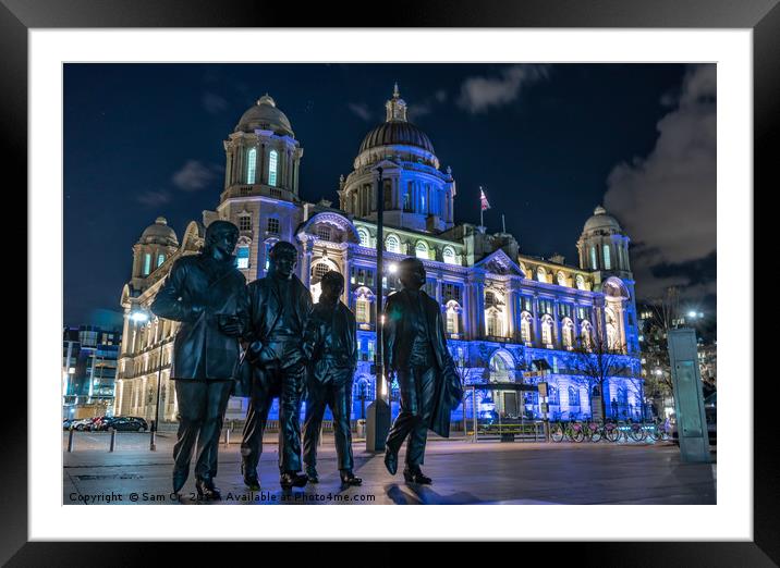Beatles Statue ,Cunard House Framed Mounted Print by Stratus Imagery