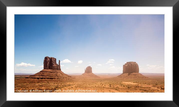 Monument Valley Framed Mounted Print by Anthony Rosner